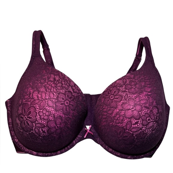 Cacique Deep Purple Cotton Boost Plunge - Picture 1 of 6